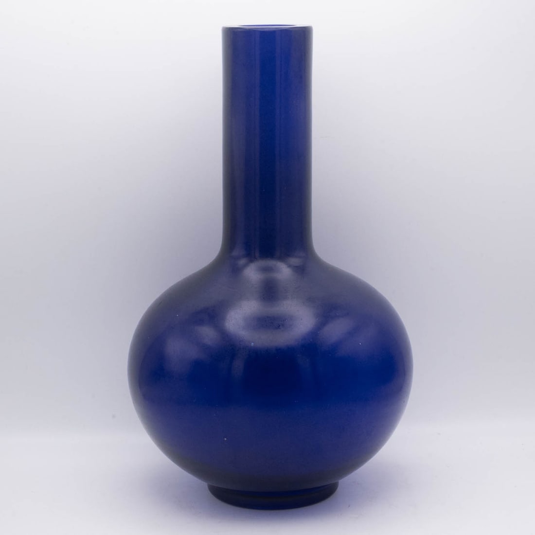 Antique Chinese Cobalt Blue Peking Glass Vase: Medium: Cobalt Blue Peking Glass Size: 6.5x6.5x12 inches Age/Detail: Antique Chinese Condition: great overall, check photo for condition reference. Provenance: Collection from Estate in Williamsburg P