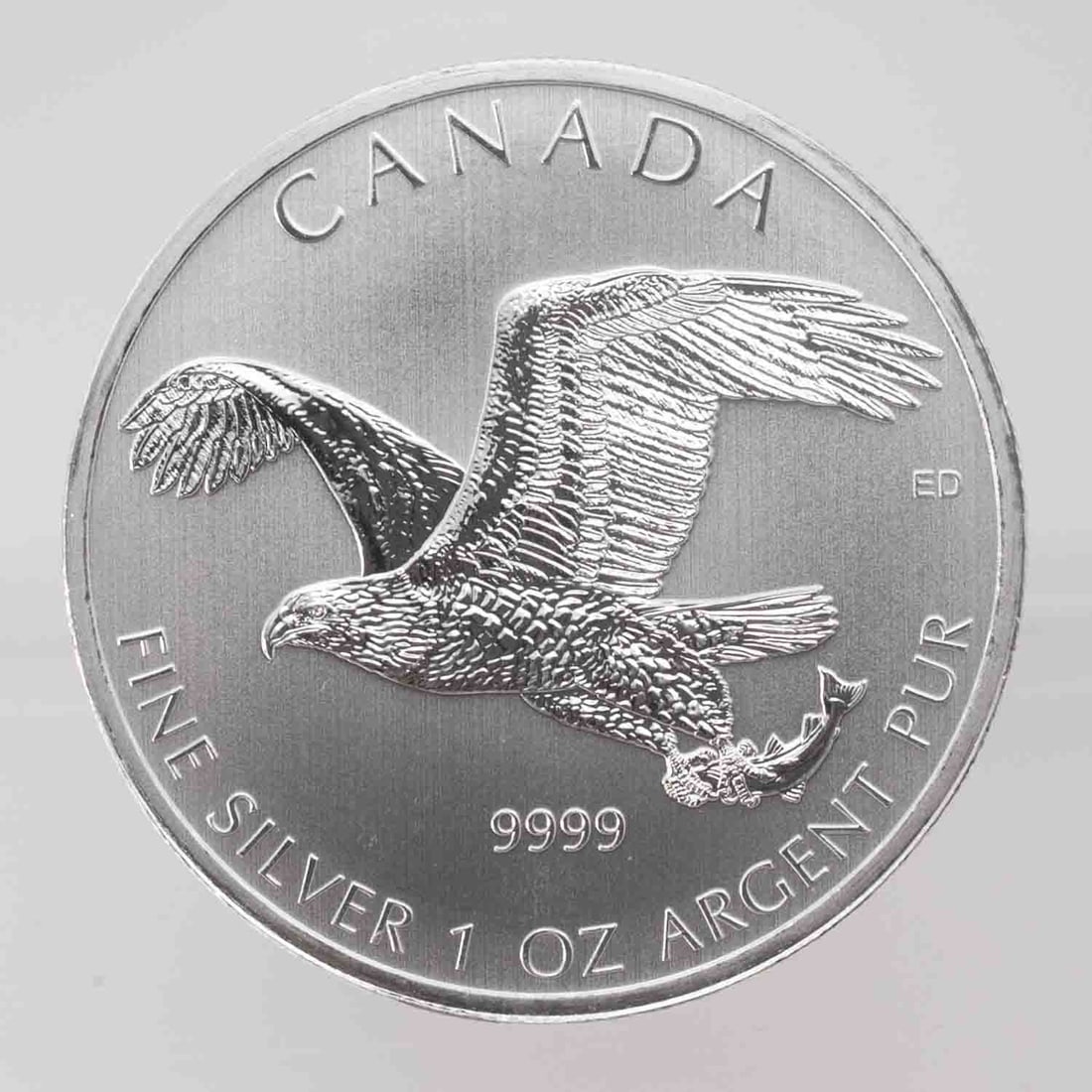 2014 Royal Canadian Mint Bald Eagle 1oz Silver Coin (1 of 2)