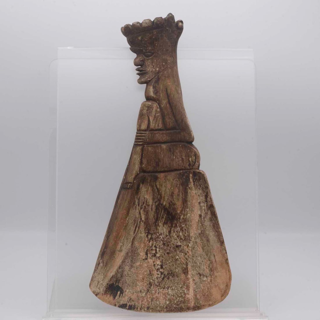 Antique Chinese Carved Ox Bone Figural Oracle Figure (1 of 7)