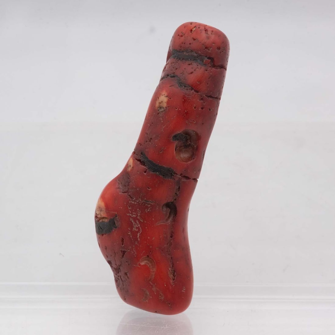 Natural Red Coral Branch: Medium: Red Coral Size: 2.7x1x0.7 inches Age/Detail: Natural Condition: great overall, check photo for condition reference. Provenance: Collection from Estate in Tribecca Please view all the photos