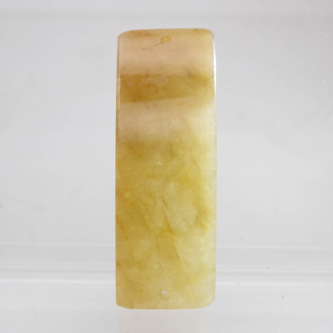 Old Chinese Carved Natural Yellow Jadeite Pendant: Medium: Natural Yellow Jadeite Size: 2x0.6x0.5 inches Age/Detail: Old Chinese Carved Condition: great overall, check photo for condition reference. Provenance: Collection from Estate in Tribecca Pleas