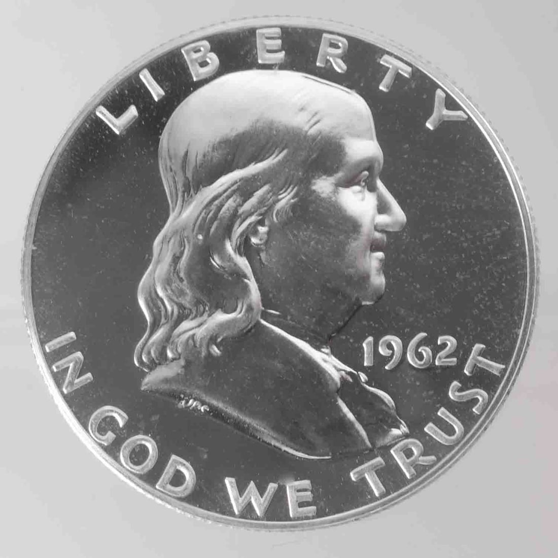 1962 American Franklin Half Dollar Silver Coin (1 of 2)