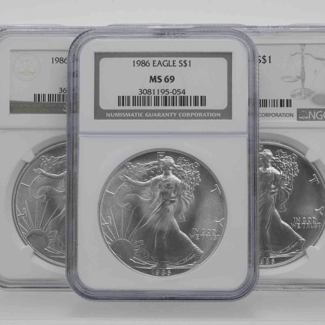 1986 American Silver Eagle 1oz Silver Coin NGC MS69 (1 of 3)