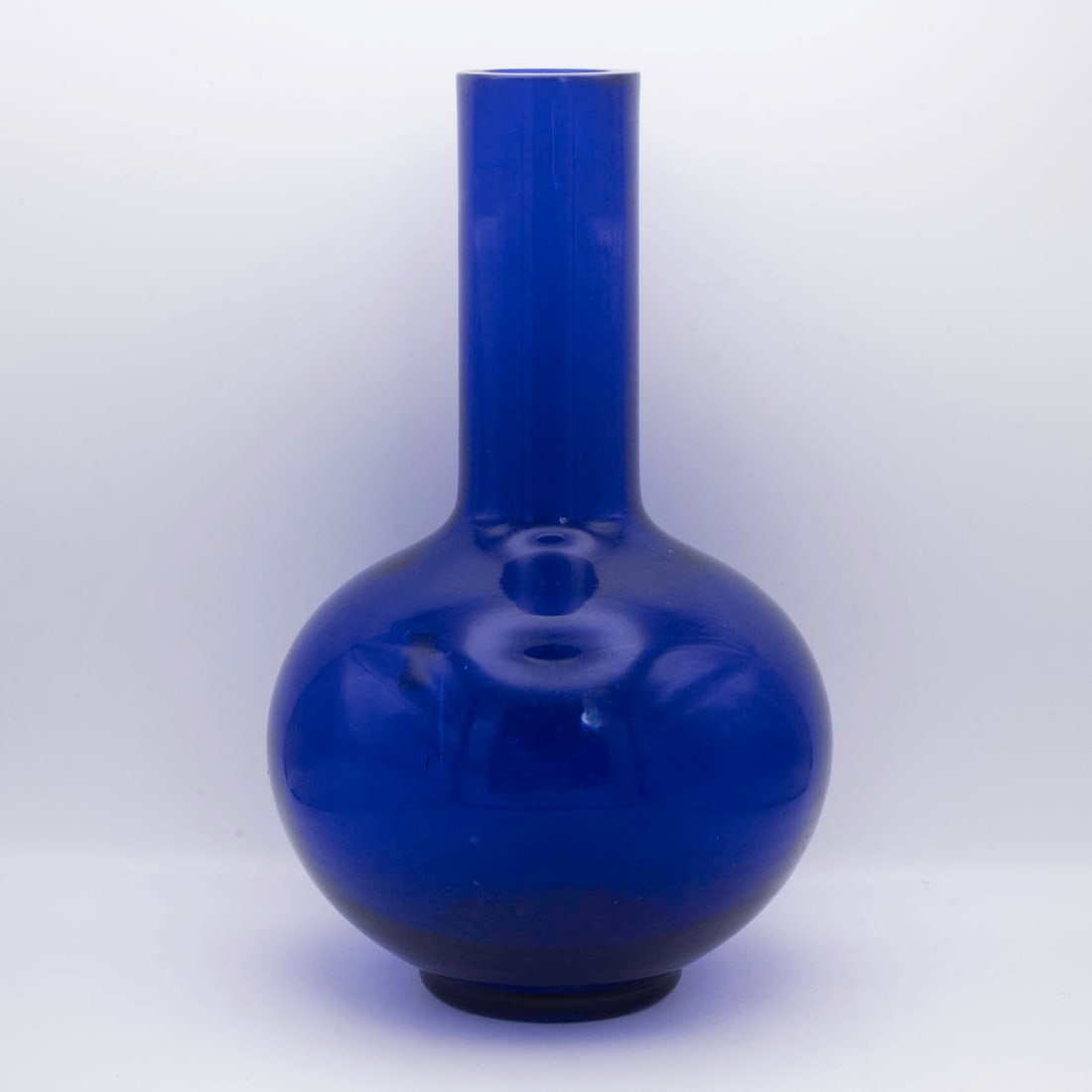 Antique Chinese Cobalt Blue Peking Glass Vase (1 of 5)