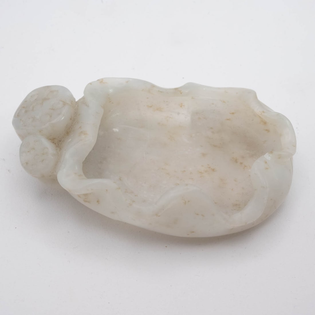 Antique Chinese Qing Dynasty Carved White Jade Ink Wash: Medium: White Jade Size: 3.8x2.5x1 inches Age/Detail: Antique Chinese Qing Dynasty Carved Condition: great overall, check photo for condition reference. Provenance: Collection from Estate in Williamsb