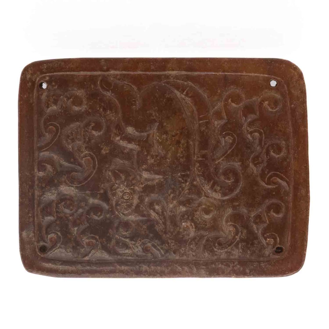 Old Chinese Carved SoapStone Belt Plaque: Medium: SoapStone Size: 2.5x2x0.3 inches Age/Detail: Old Chinese Carved Condition: great overall, check photo for condition reference. Provenance: Collection from Estate in Williamsburg Please view al