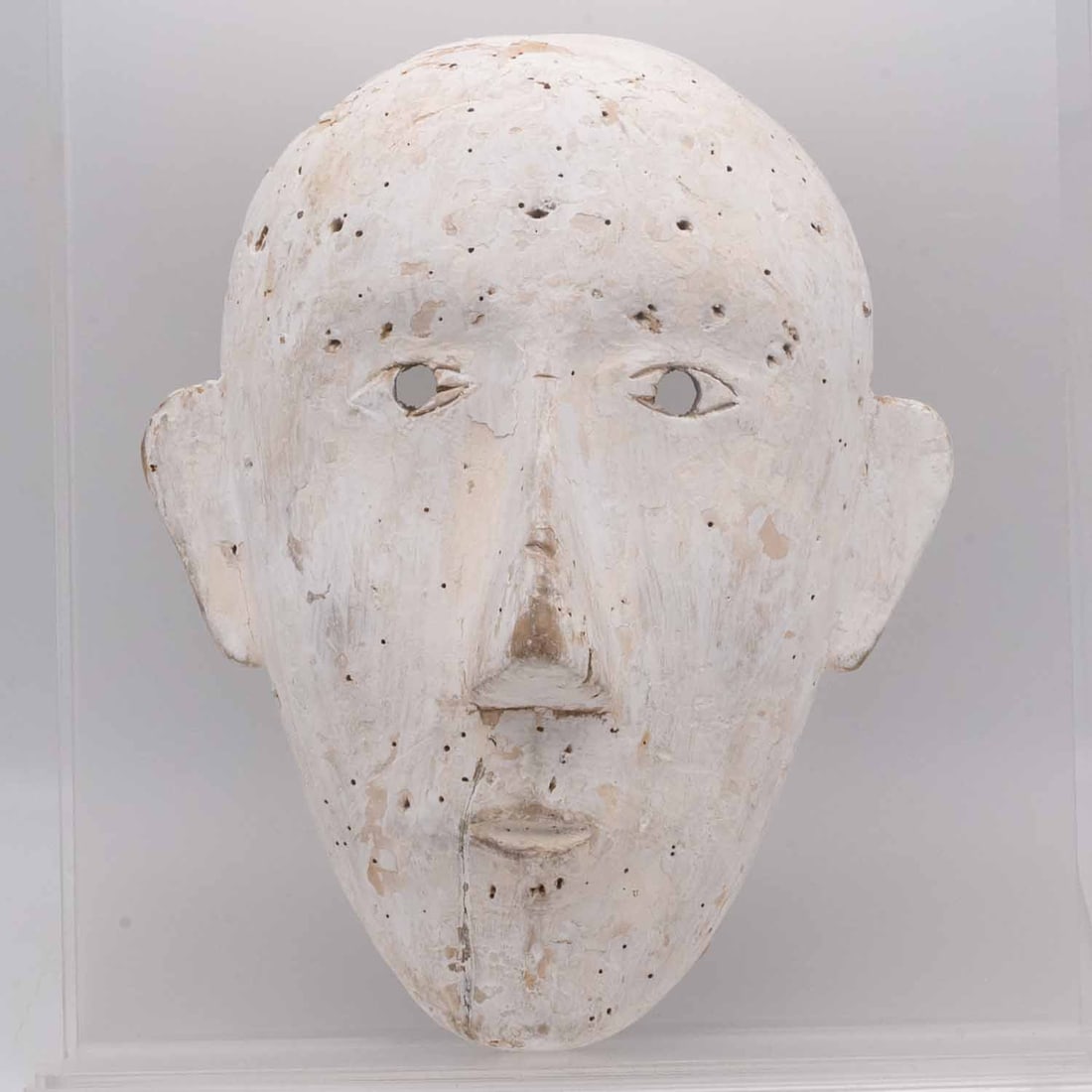 Antique Chinese Painted Wood Nuo Monk Theater Mask: Medium: WoodSize: 6.3x8x3.3 inchesAge/Detail: Antique Chinese PaintedCondition: great overall, check photo for condition reference.Provenance:Please view all the photos as they are part of the conditi