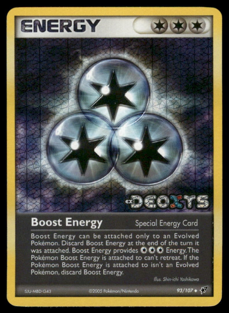 Boost Energy 93/107 Deoxys Pokemon Card Reverse Holo: Please Note: Pick up is by appointment only. All items are sold as is and all sales are final. Please refer to the photos for condition, a lack of description does not indicate that a card is in perfe