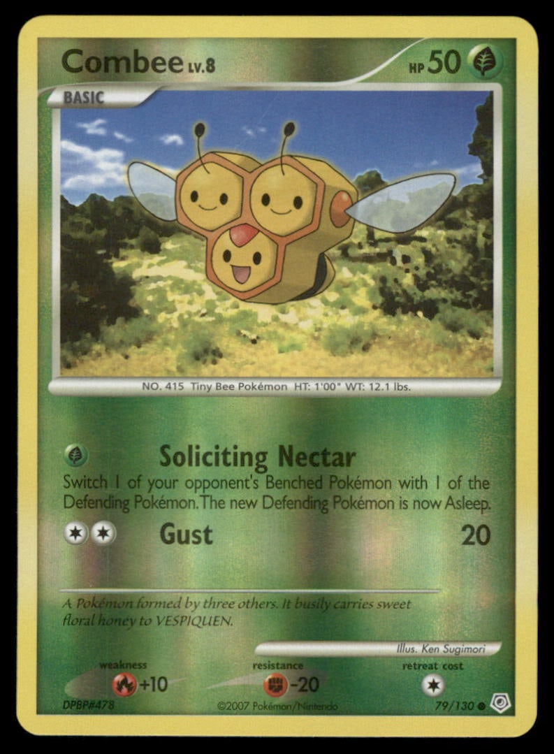 Combee 79/130 Diamond & Pearl Pokemon Card Reverse Holo: Please Note: Pick up is by appointment only. All items are sold as is and all sales are final. Please refer to the photos for condition, a lack of description does not indicate that a card is in perfe