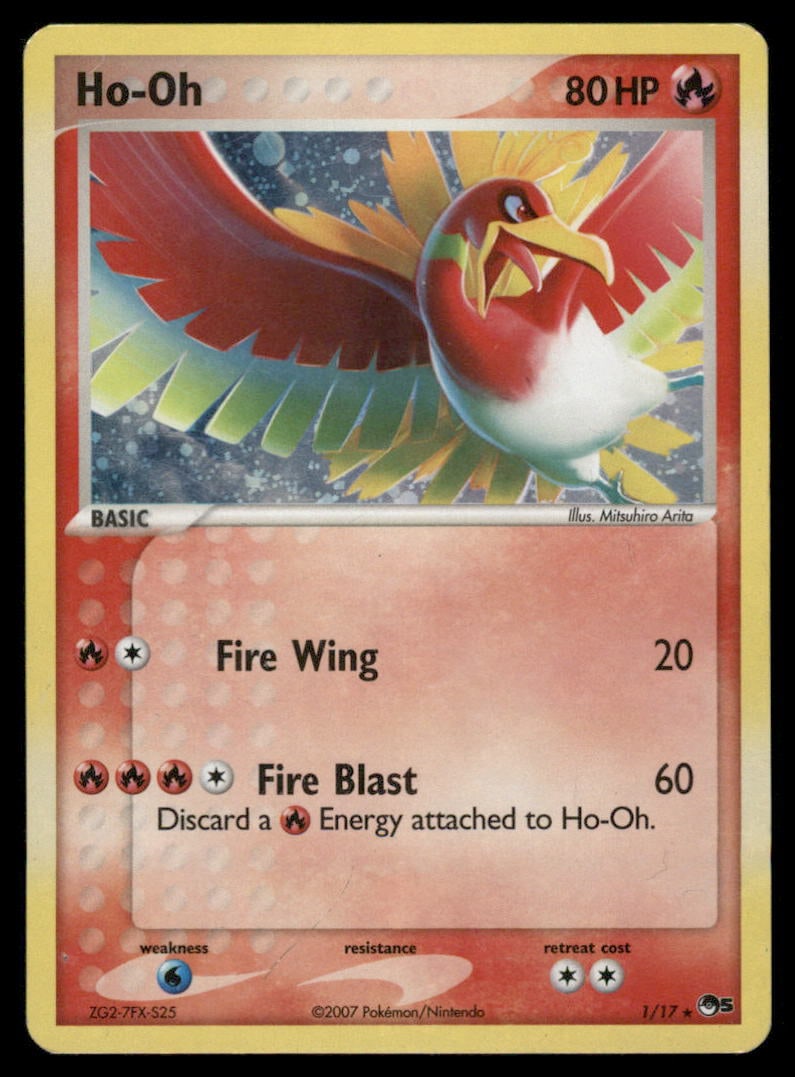 Ho-Oh 1/17 POP Series 5 Pokemon Card: Please Note: Pick up is by appointment only. All items are sold as is and all sales are final. Please refer to the photos for condition, a lack of description does not indicate that a card is in perfe