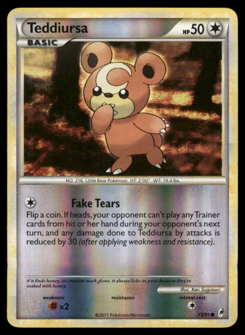 Teddiursa 73/95 Call of Legends Pokemon Card: Please Note: Pick up is by appointment only. All items are sold as is and all sales are final. Please refer to the photos for condition, a lack of description does not indicate that a card is in perfe