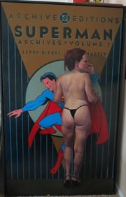 Jeff Dodd - "Megan W/ Superman" Original Oil On Board, No COA