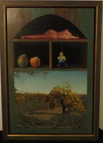 Jeff Dodd - Shadow Window Landscape - Original Oil On Board