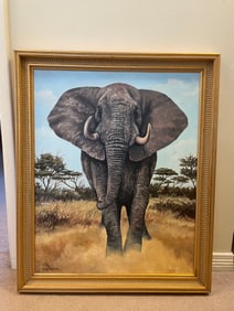 Elephant - By D. Heywood - 1998 - Oil Painting