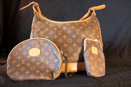 Vintage Faux Louis Vuitton Three Piece Set