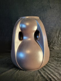 TECO Dark Brown/Black Vase with Four Handles