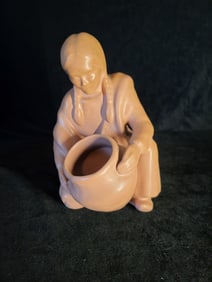 Van Briggle Clay Figure - Woman with Pot