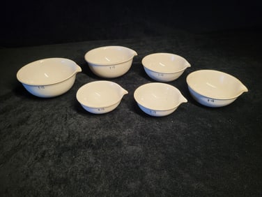Coors Ceramic Evaporating Dishes - Set of 6