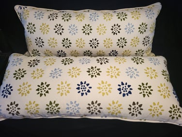 Decorative Cushion with Floral Design - set of 2