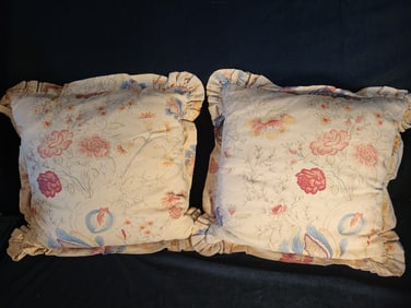 Floral Pattern Throw Pillows - set of 2