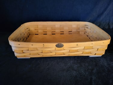 Peterboro Wood Basket with Feet Pads