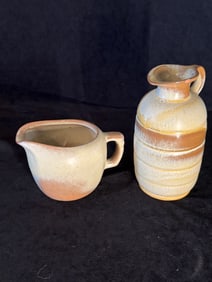 Frankoma 6.5" and 4" Jug and Creamer - set of 2