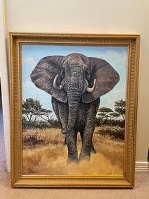 Elephant D. Heywood 1998 Oil Painting
