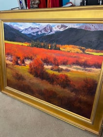 Martha Mans "Rocky Mountain Red Willows" Oil On Canvas Very Large