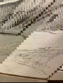 Pen & Ink "Champion Mine" Signed M. DePaydt 1984