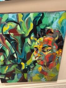 Jay Paul Apodaca - Acrylic w/ handmade paper on canvas