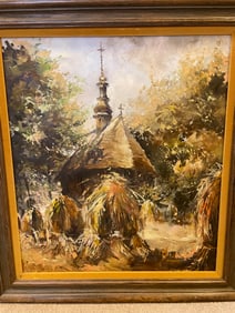 Thatch Church - Oil On Canvas Original