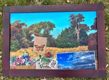Jeff Dodd - Butterfly Landscape Original Oil On Board, No COA
