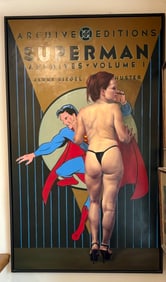 Jeff Dodd - "Megan W/ Superman" Original Oil On Board, No COA