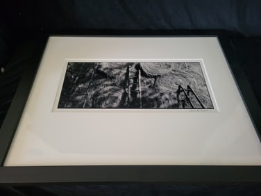Photograph of Haybales and Ladders by Paul Elledge
