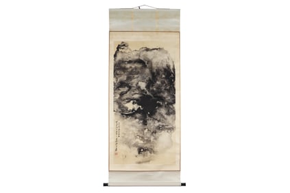 A Splashed Ink Landscape Painting, Signed by Zhang Daqian