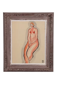 A Portrait Painting, Signed by Sanyu
