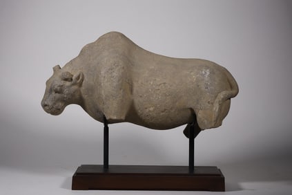 A Bluestone Bull Statue