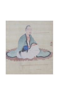 A Buddha Statue Painting, Painted by Chen Hongshou