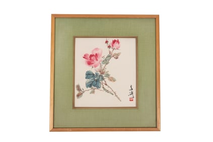 A Chinese Floral Painting, Signed by Wang Xuetao