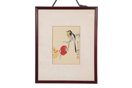 A Flower and Bird Painting, Signed by Xie Zhiliu