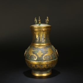A Bronze Inlaying Gold Jar