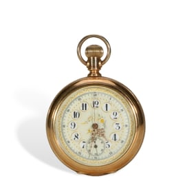 A Gold Inlaid Pocket Watch