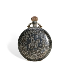 A Black Gold Pocket Watch