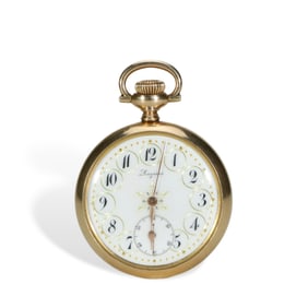 A Longines Gold Inlaid Pocket Watch