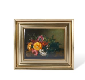 A Floral Oil Painting (Printed matter)
