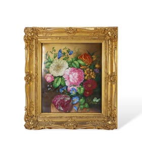A Floral Oil Painting (Printed matter)