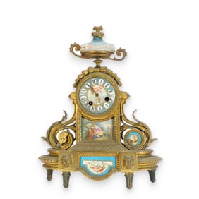 A Copper Gilded Clock