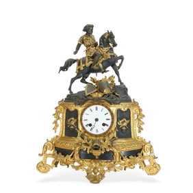 A Copper Gilded Clock