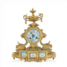 A Copper Gilded Clock