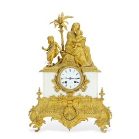 A Copper Gilded Clock